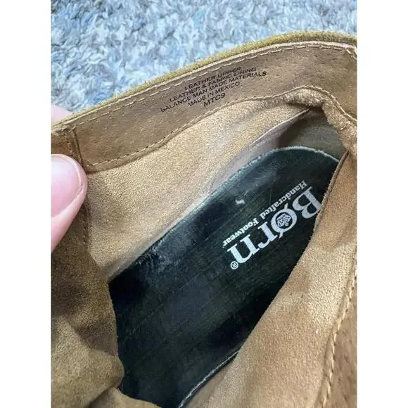 Born Boots Womens 9.5 Temple Lace Up Brown Distressed Suede Ankle Braided Chukka - Picture 11 of 13